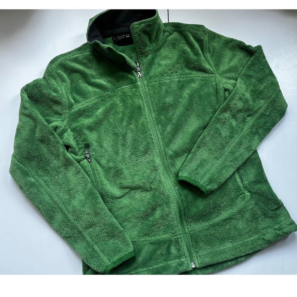 Mountain Hardwear Fleece Jacket Women's M Green Full‎ Zip Warm Outdoor Adventure
